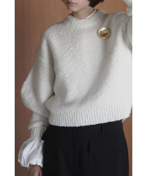 CLANE(クラネ)/BROOCH SET SOFT SLUB KNIT TOPS/img06