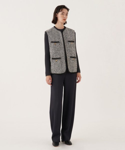 グリッターバルキーツイード ジレ 