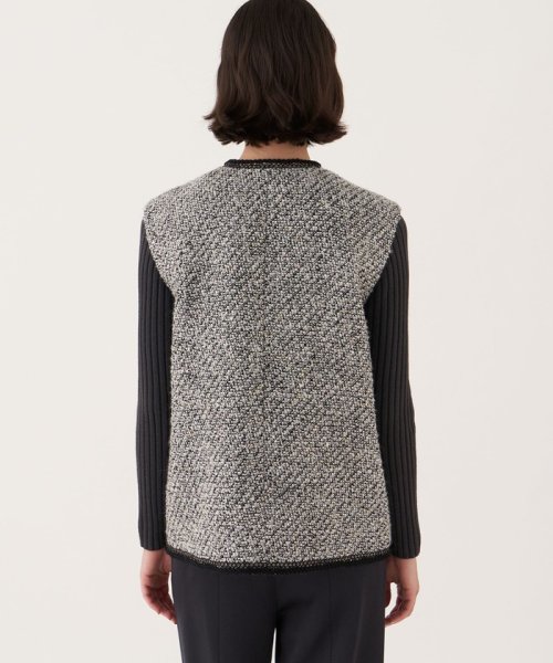 グリッターバルキーツイード ジレ 