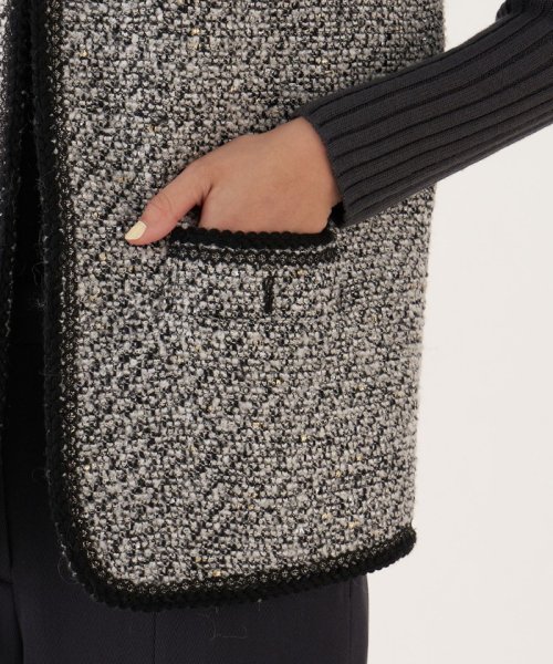 グリッターバルキーツイード ジレ 