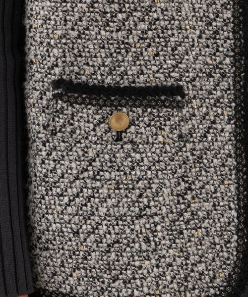 グリッターバルキーツイード ジレ 