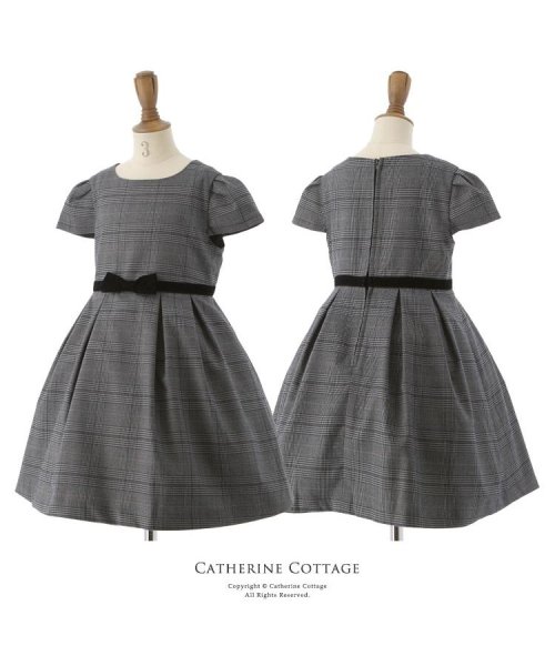Catherine Cottage(キャサリンコテージ)/ベロアリボンとキャップスリーブのきちんとワンピース/img01