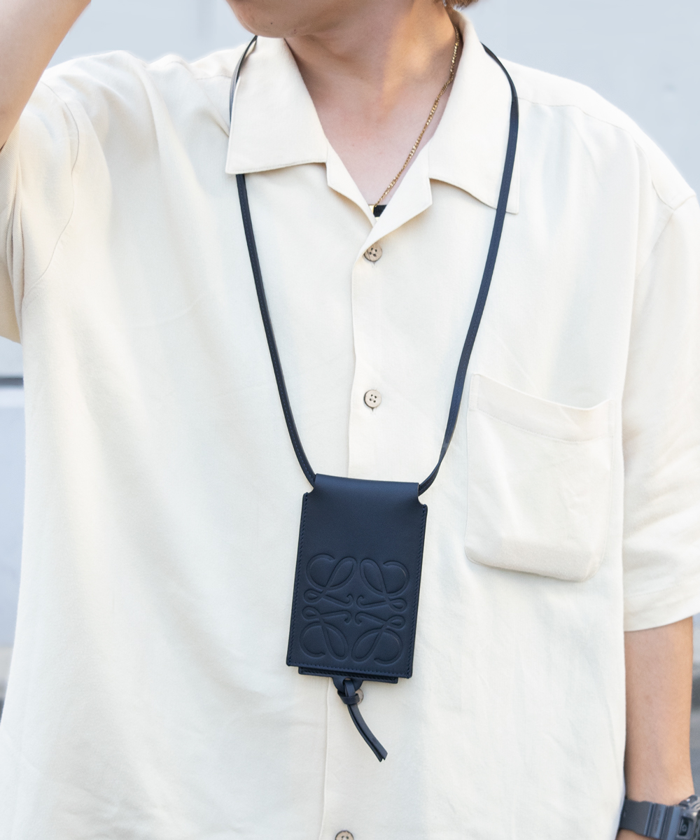 セール】LOEWE ロエベ ANAGRAM アナグラム SLIDING NECK CARD HOLDER