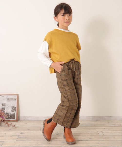 ikka kids(イッカ　キッズ)/レースアップワイドパンツ（120〜160cm）/img09