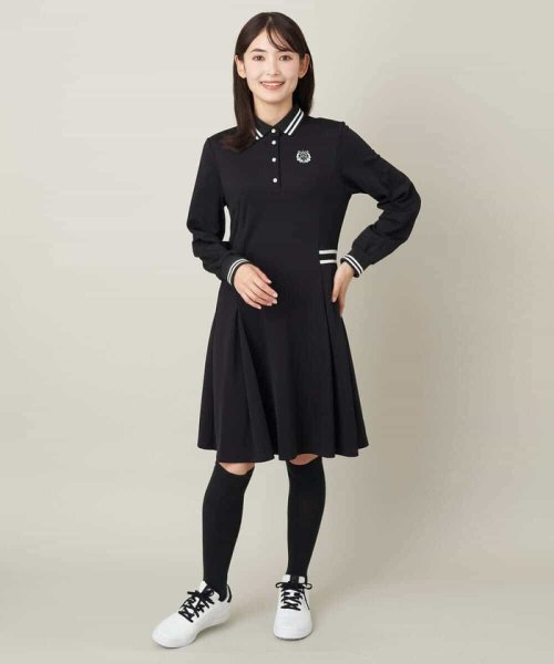 ゴルフウエア　ラインリブポロワンピース LE SOLEIL ソルソレイユ SOUS