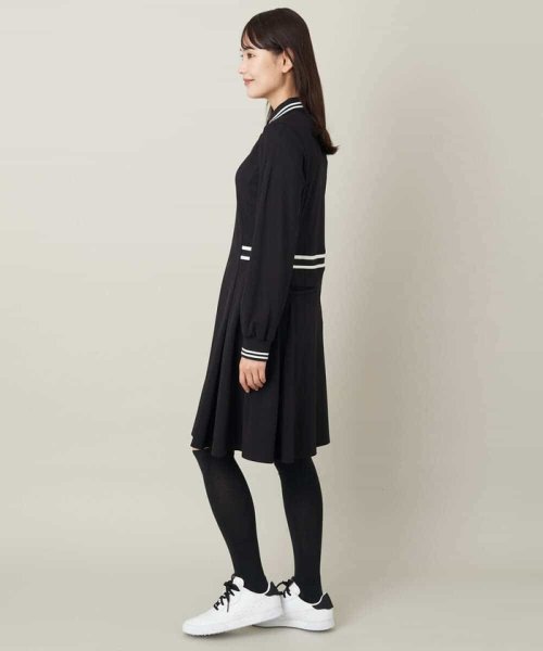 ゴルフウエア　ラインリブポロワンピース LE SOLEIL ソルソレイユ SOUS