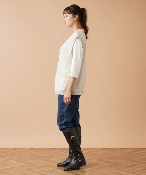 Vネックニットベスト 