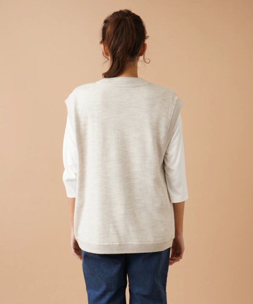 Vネックニットベスト 