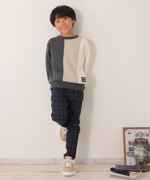 ikka kids(イッカ　キッズ)/裏起毛縦切り替えトレーナー（120〜160cm）/img12