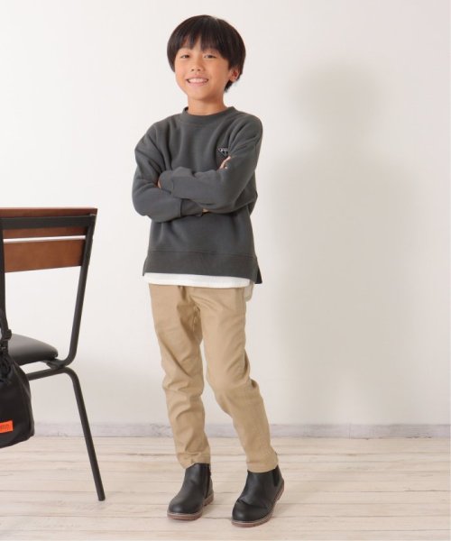 ikka kids(イッカ　キッズ)/裏起毛裾レイヤードワッペントレーナー（120〜160cm）/img10