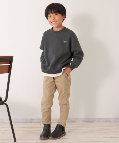 ikka kids(イッカ　キッズ)/裏起毛裾レイヤードワッペントレーナー（120〜160cm）/img11