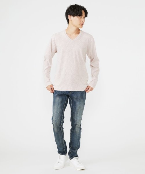 MK homme(エムケーオム)/【WEB限定】楊柳クレープカットソー/img01