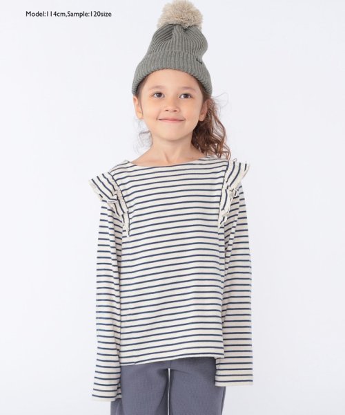 SHIPS KIDS(シップスキッズ)/SHIPS KIDS:100～130cm / オーガニック コットン フリル プルオーバー/img15