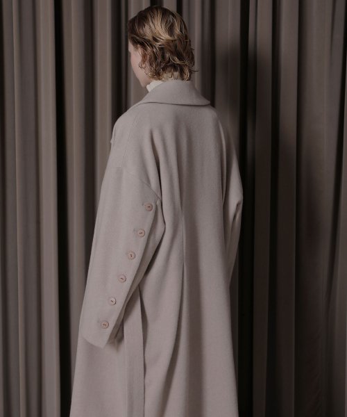 MIELI INVARIANT(ミエリ インヴァリアント)/Melton Wool Gown Coat/img14