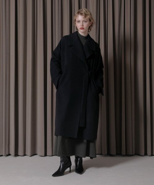 MIELI INVARIANT(ミエリ インヴァリアント)/Melton Wool Gown Coat/img34