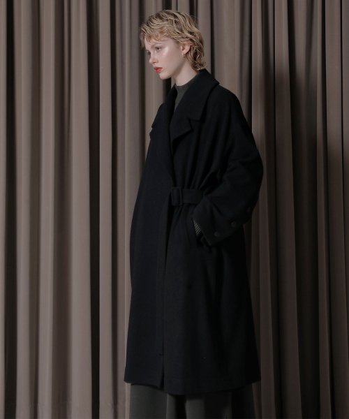 MIELI INVARIANT(ミエリ インヴァリアント)/Melton Wool Gown Coat/img35