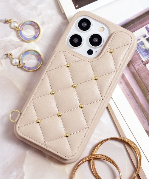 CECIL McBEE(セシルマクビー)/iPhone15 iphone15pro ケース セシルマクビー CECIL McBEE キルティング 背面ケース iphone15 pro スマホケース/img09