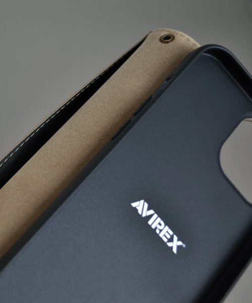 AVIREX(AVIREX)/iPhone15 iphone15 pro iphone14 13 AVIREX アヴィレックス 手帳型 ケース スタンプロゴスエード/img17