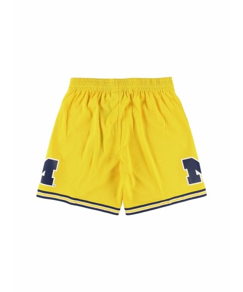 Mitchell & Ness(ミッチェルアンドネス)/ミシガン ホーム スイングマンショーツ 1991－92 UNIVERSITY OF MICHIGAN NCAA MAIZE SHORTS MICHIGAN 19/img01