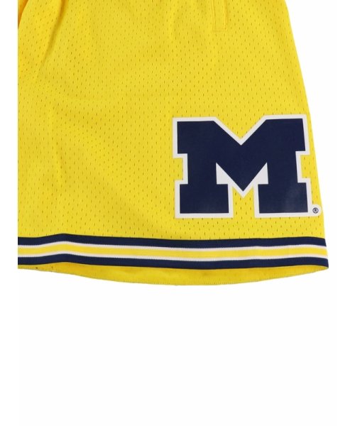 Mitchell & Ness(ミッチェルアンドネス)/ミシガン ホーム スイングマンショーツ 1991－92 UNIVERSITY OF MICHIGAN NCAA MAIZE SHORTS MICHIGAN 19/img04