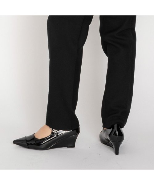 SVEC(シュベック)/パンプス ウェッジソール オフィス ストラップ 黒 歩きやすい 痛くない きれいめ レディース 結婚式 メリージェーン シューズ 靴 ポインテッドトゥ/img06