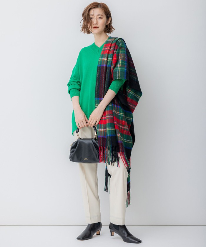 カシミヤ チェック柄 ストール(505653483)｜阪急百貨店公式通販サイト