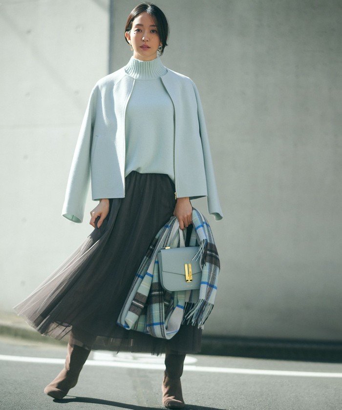 カシミヤ チェック柄 ストール(505653483)｜阪急百貨店公式通販サイト