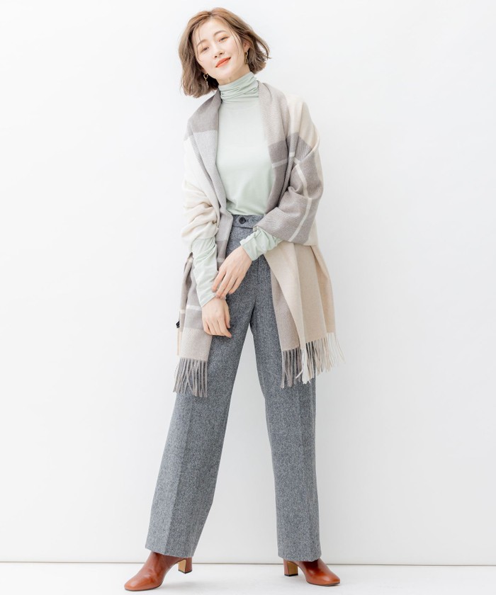 カシミヤ チェック柄 ストール(505653483)｜阪急百貨店公式通販サイト