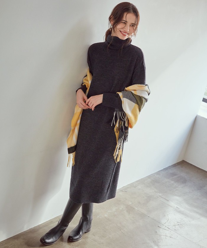 カシミヤ チェック柄 ストール(505653483)｜阪急百貨店公式通販サイト