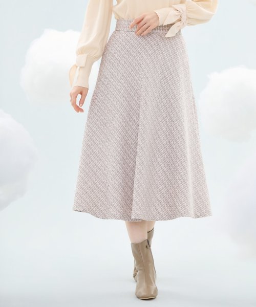 Couture Brooch(クチュールブローチ)/【秋冬ムードが高まる】ミックスツイードフレアースカート/img09
