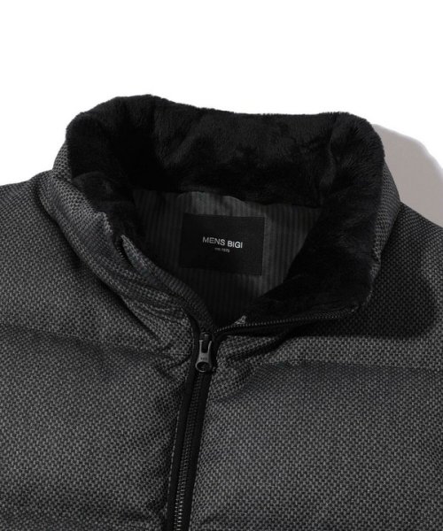 マイクロブロックチェックダウンベスト 