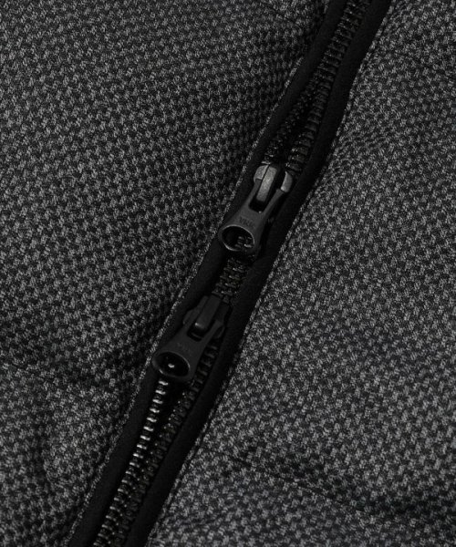 マイクロブロックチェックダウンベスト 