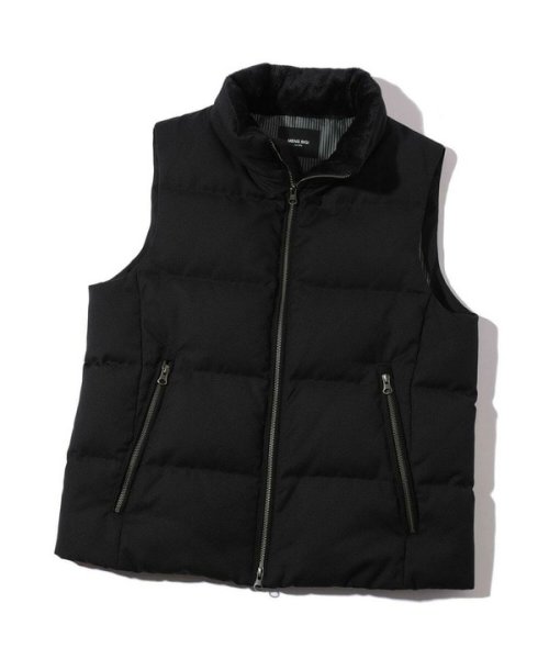 マイクロブロックチェックダウンベスト 