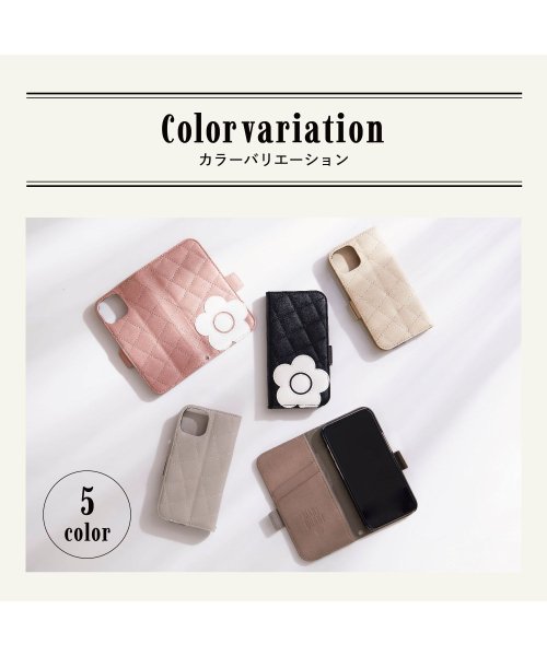 MARY QUANT(マリークヮント)/MARY QUANT マリークヮント iPhone 14 13 ケース スマホケース 携帯 レディース PU QUILT LEATHER BOOK TYPE C/img08