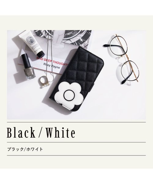 MARY QUANT(マリークヮント)/MARY QUANT マリークヮント iPhone 14 13 ケース スマホケース 携帯 レディース PU QUILT LEATHER BOOK TYPE C/img09