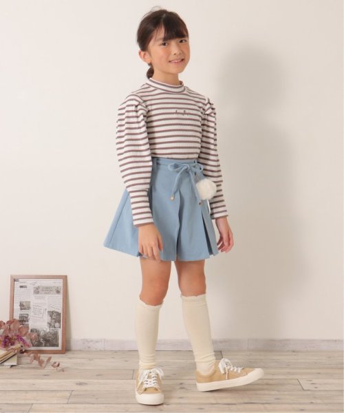 ikka kids(イッカ　キッズ)/袖ボリュームテレコボーダーT（120〜160cm）/img12