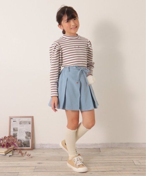 ikka kids(イッカ　キッズ)/袖ボリュームテレコボーダーT（120〜160cm）/img14