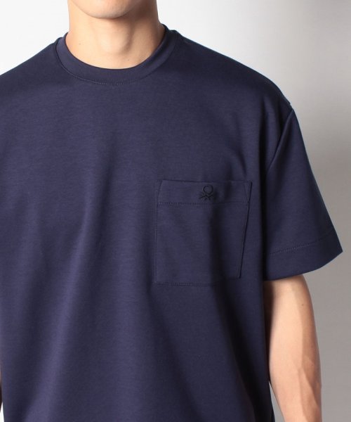 BENETTON (mens)(ベネトン（メンズ）)/ロゴ刺繍入りポケット付き半袖Tシャツ・カットソー/img12