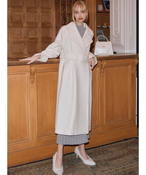 ウールマニッシュチェスターコート 素材 着丈 120cm バスト 113cm ゆき丈 5cm 前下がり 41cm 裾幅 193cm