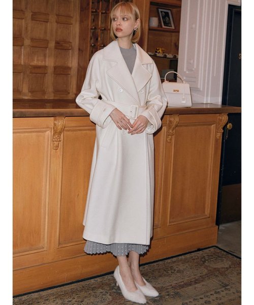 ウールマニッシュチェスターコート 素材 着丈 120cm バスト 113cm ゆき丈 5cm 前下がり 41cm 裾幅 193cm