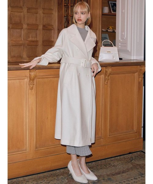 ウールマニッシュチェスターコート 素材 着丈 120cm バスト 113cm ゆき丈 5cm 前下がり 41cm 裾幅 193cm