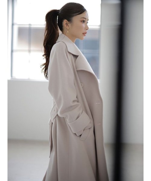 ウールマニッシュチェスターコート 素材 着丈 120cm バスト 113cm ゆき丈 5cm 前下がり 41cm 裾幅 193cm