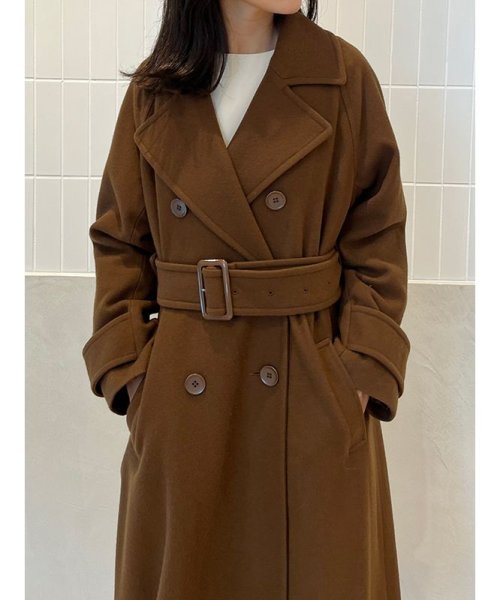 ウールマニッシュチェスターコート 素材 着丈 120cm バスト 113cm ゆき丈 5cm 前下がり 41cm 裾幅 193cm