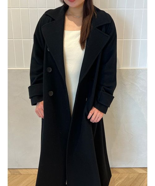 ウールマニッシュチェスターコート 素材 着丈 120cm バスト 113cm ゆき丈 5cm 前下がり 41cm 裾幅 193cm