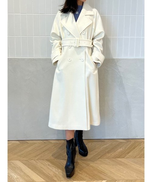 ウールマニッシュチェスターコート 素材 着丈 120cm バスト 113cm ゆき丈 5cm 前下がり 41cm 裾幅 193cm