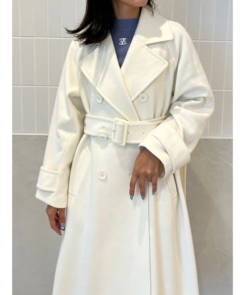 ウールマニッシュチェスターコート 素材 着丈 120cm バスト 113cm ゆき丈 5cm 前下がり 41cm 裾幅 193cm