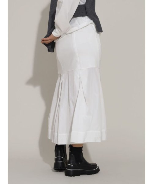 LASUD(ラシュッド)/異素材タックデザインスカート/img01