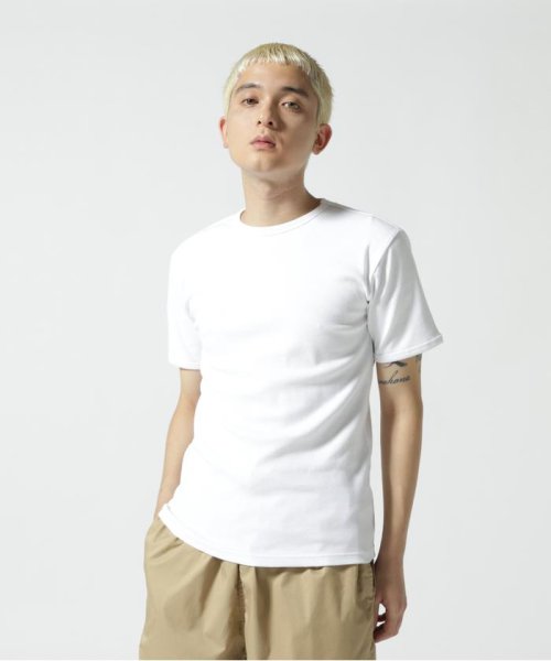 AVIREX(AVIREX)/《DAILY/WEB限定》RIB S/S CREW NECK T－SHIRT/同色プリント リブ 半袖 クルーネック Tシャツ  デイリー/img08