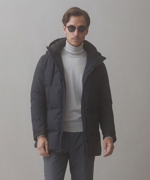 【仕事で着用可】MINOTECH?メランジラミネート?ダウンコート 仕事で着用可