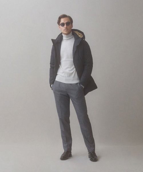 【仕事で着用可】MINOTECH?メランジラミネート?ダウンコート 仕事で着用可